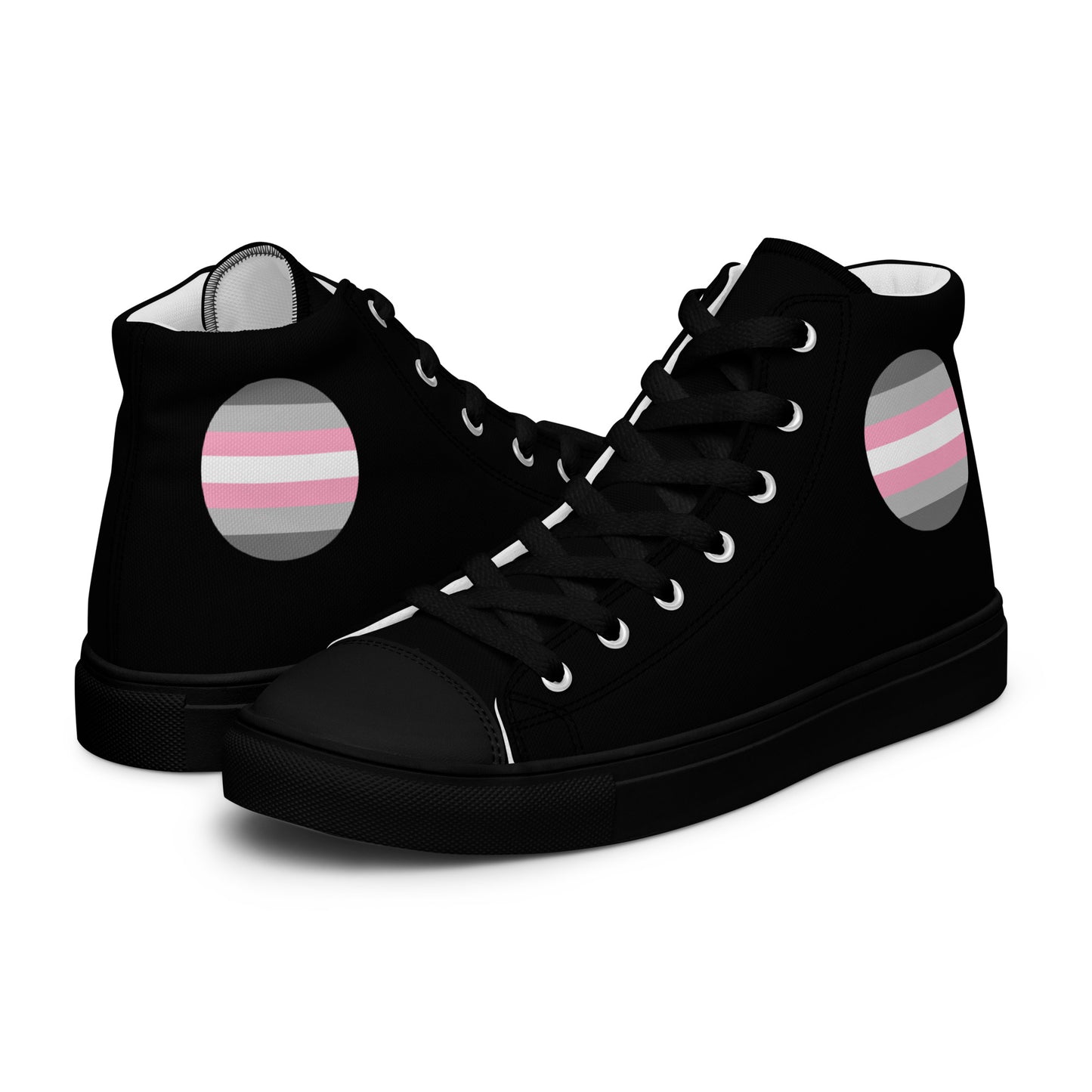 Demigirl Women’s High Top Canvas Athletic Shoes Black Demigirl womens-high-top-canvas-shoes-black-left-657f901659735