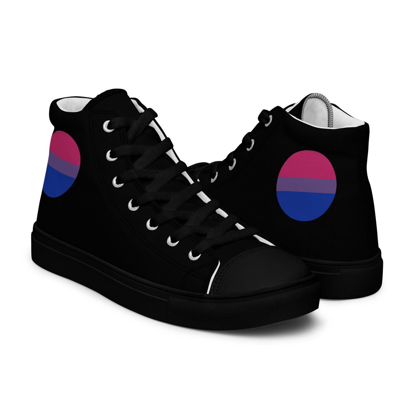 Bisexual Bi Women’s High Top Canvas Athletic Shoes womens-high-top-canvas-shoes-black-right-657f8f662bd47