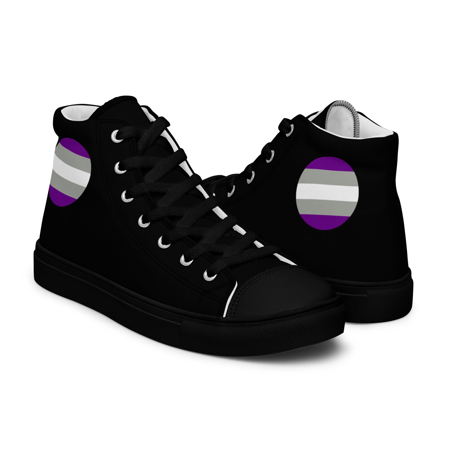 Greysexual Pride Women’s High Top Canvas Athletic Shoes womens-high-top-canvas-shoes-black-right-657f93285a08c