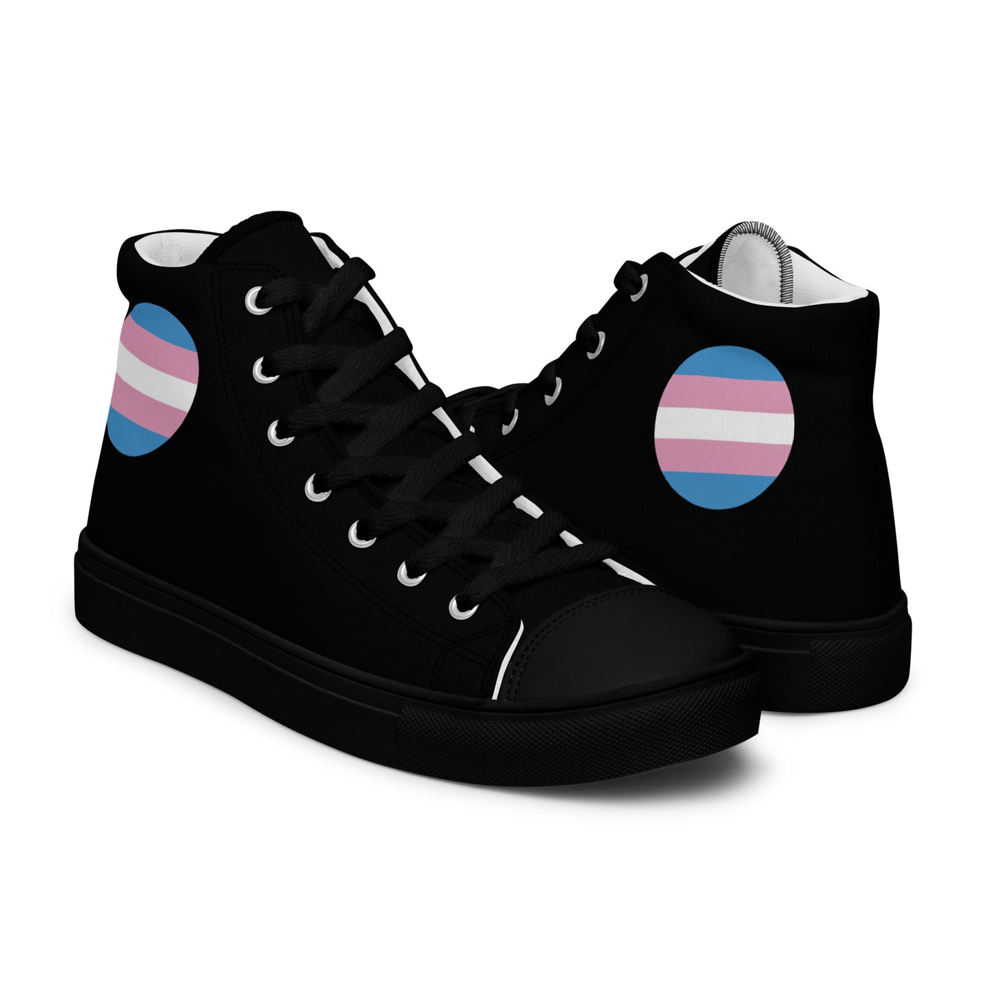 Transgender Trans Women’s High Top Canvas Athletic Shoes womens-high-top-canvas-shoes-black-right-657f944683628