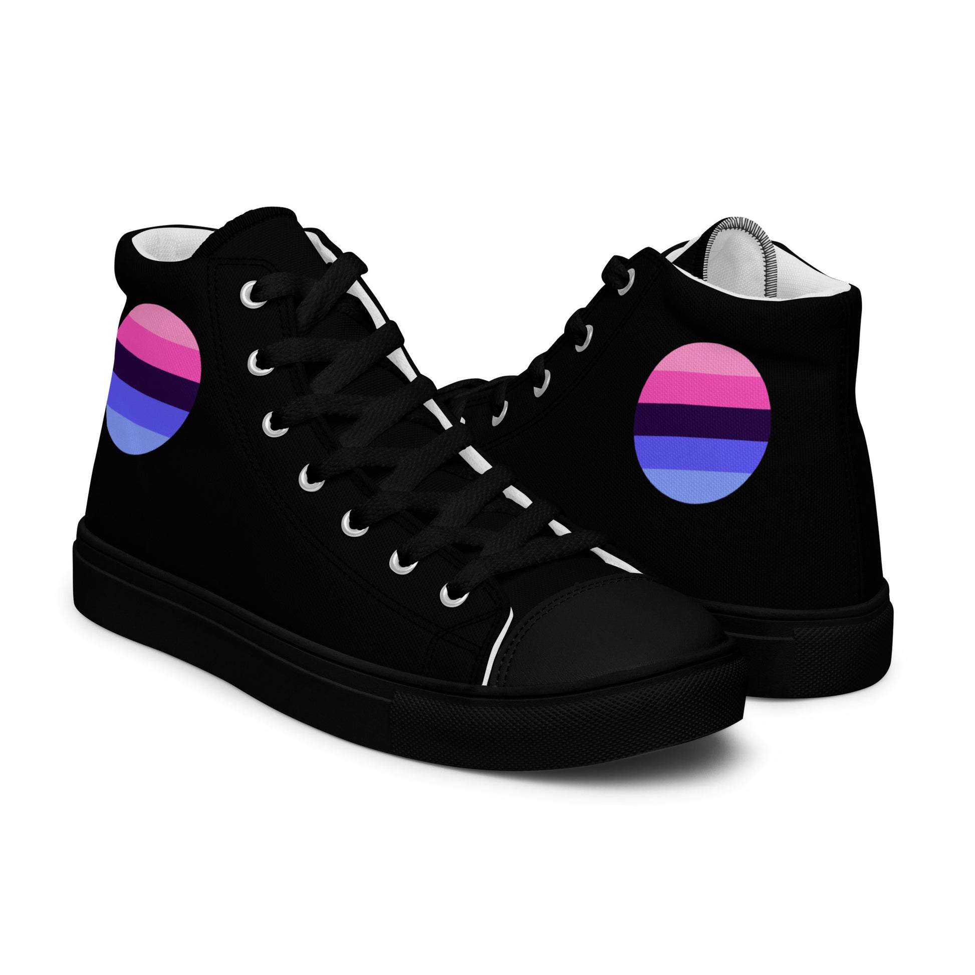 Omnisexual Pride Women’s High Top Canvas Athletic Shoes womens-high-top-canvas-shoes-black-right-657f958634be3