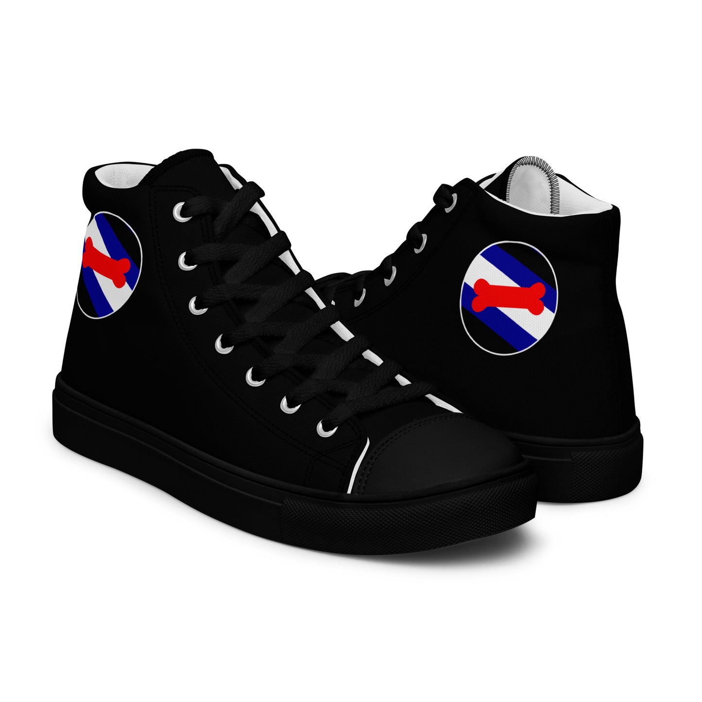 Puppy Play Women’s High Top Canvas Athletic Shoes womens-high-top-canvas-shoes-black-right-657f98ddd44d9