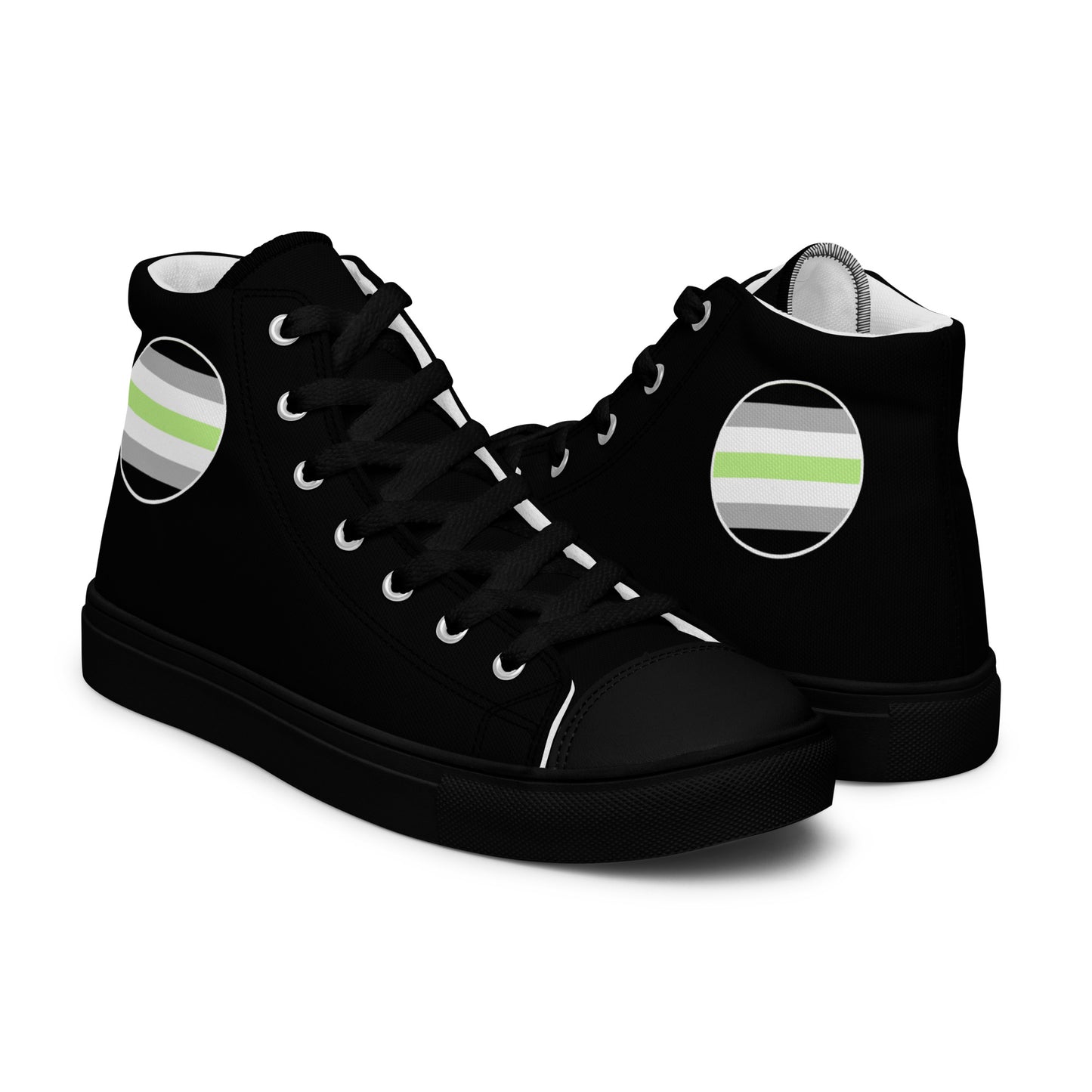 Agender Women’s High Top Canvas Athletic Shoes womens-high-top-canvas-shoes-black-right-657f9c0e78977