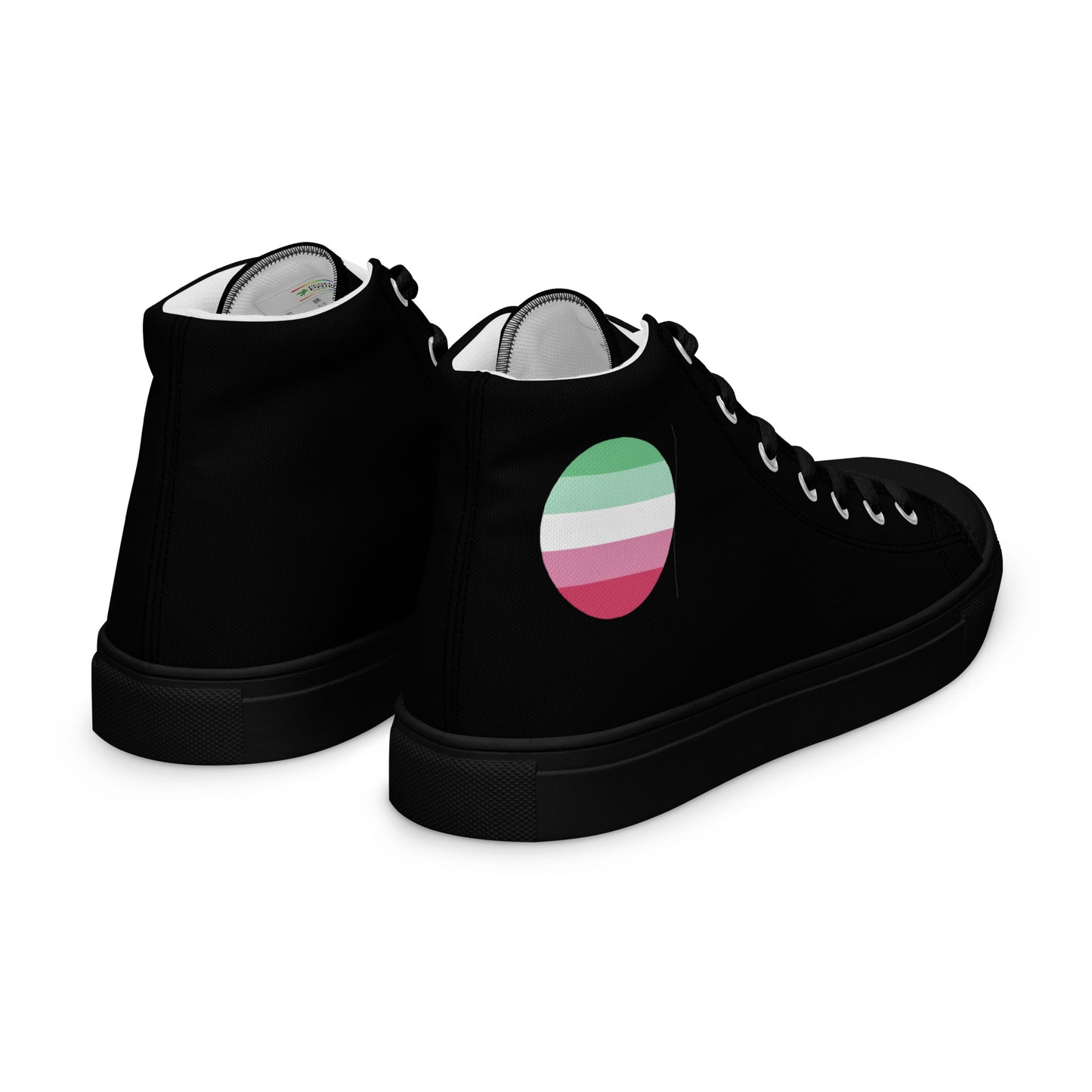 Abrosexual Women’s High Top Canvas Athletic Shoes womens-high-top-canvas-shoes-black-right-back-657f8da8cd482