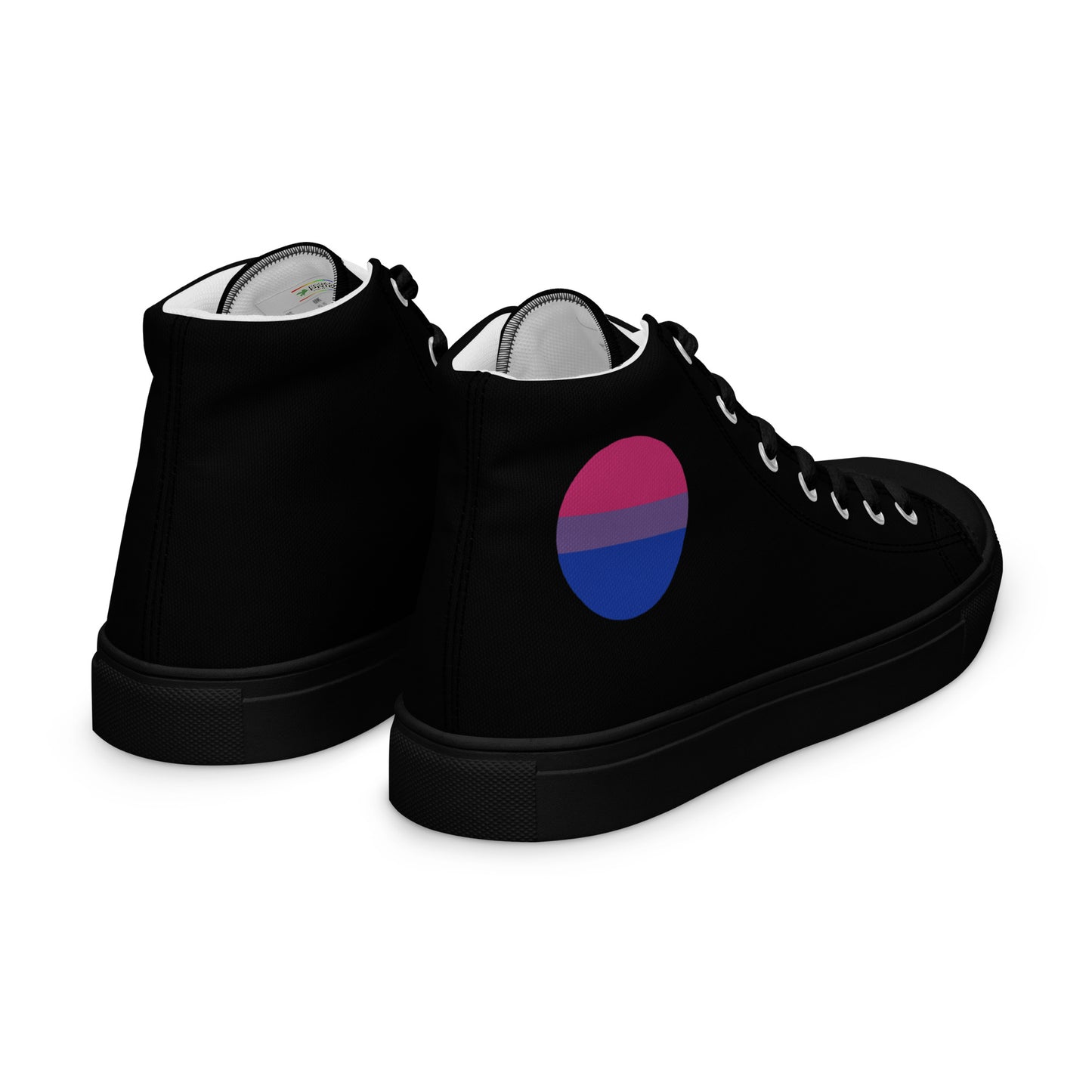 Bisexual Bi Women’s High Top Canvas Athletic Shoes womens-high-top-canvas-shoes-black-right-back-657f8f662b3dd