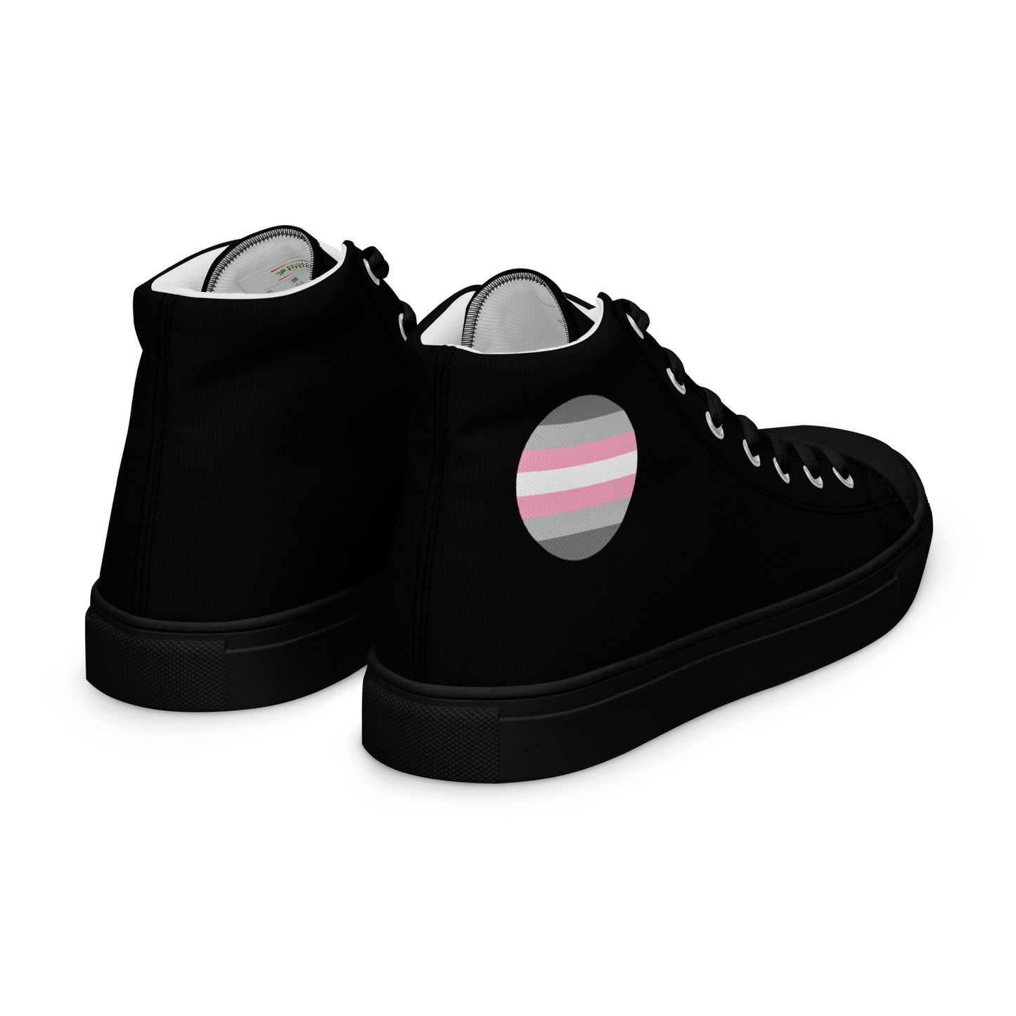 Demigirl Women’s High Top Canvas Athletic Shoes womens-high-top-canvas-shoes-black-right-back-657f90165a768