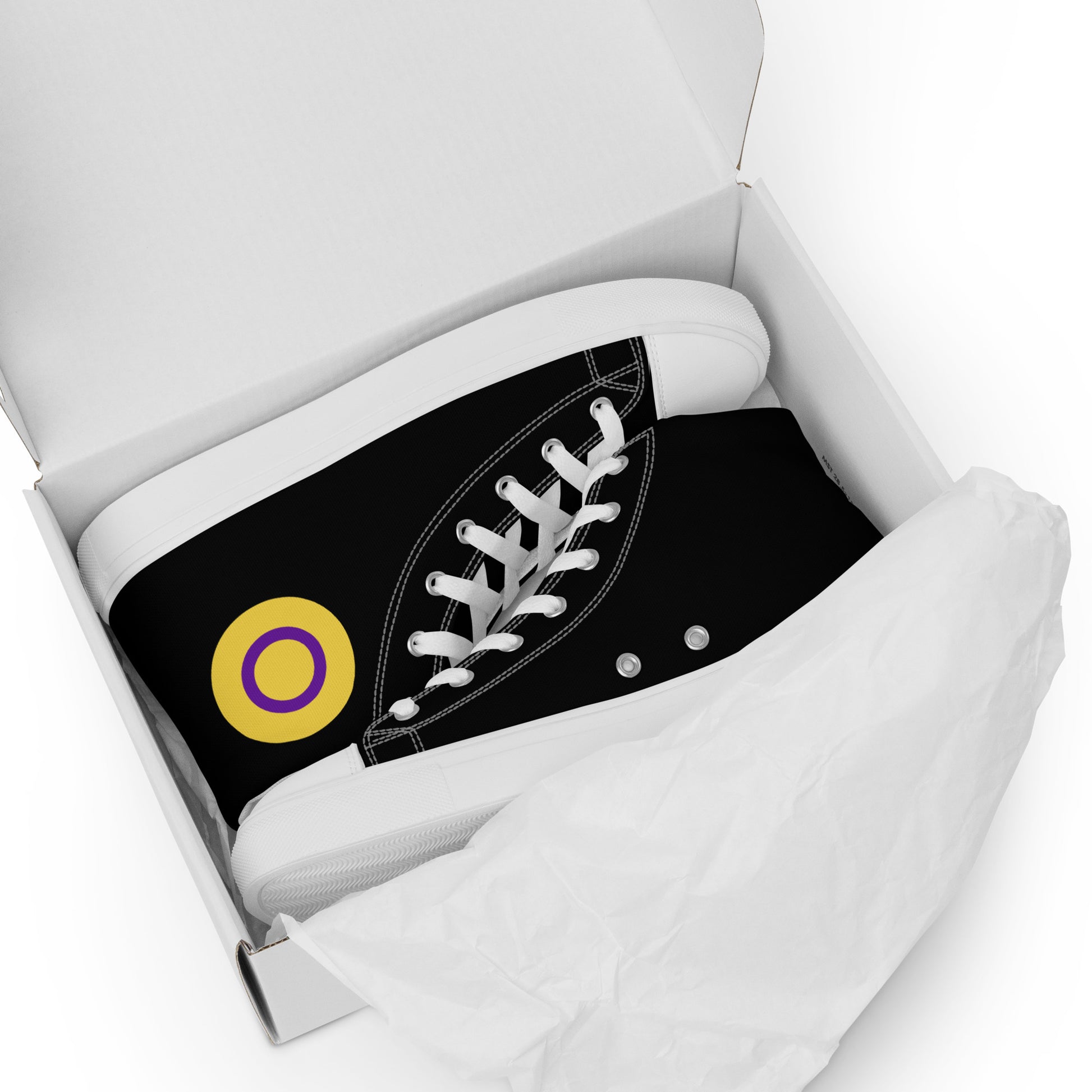 Intersex Pride Women’s High Top Canvas Athletic Shoes womens-high-top-canvas-shoes-white-front-657f91def2755