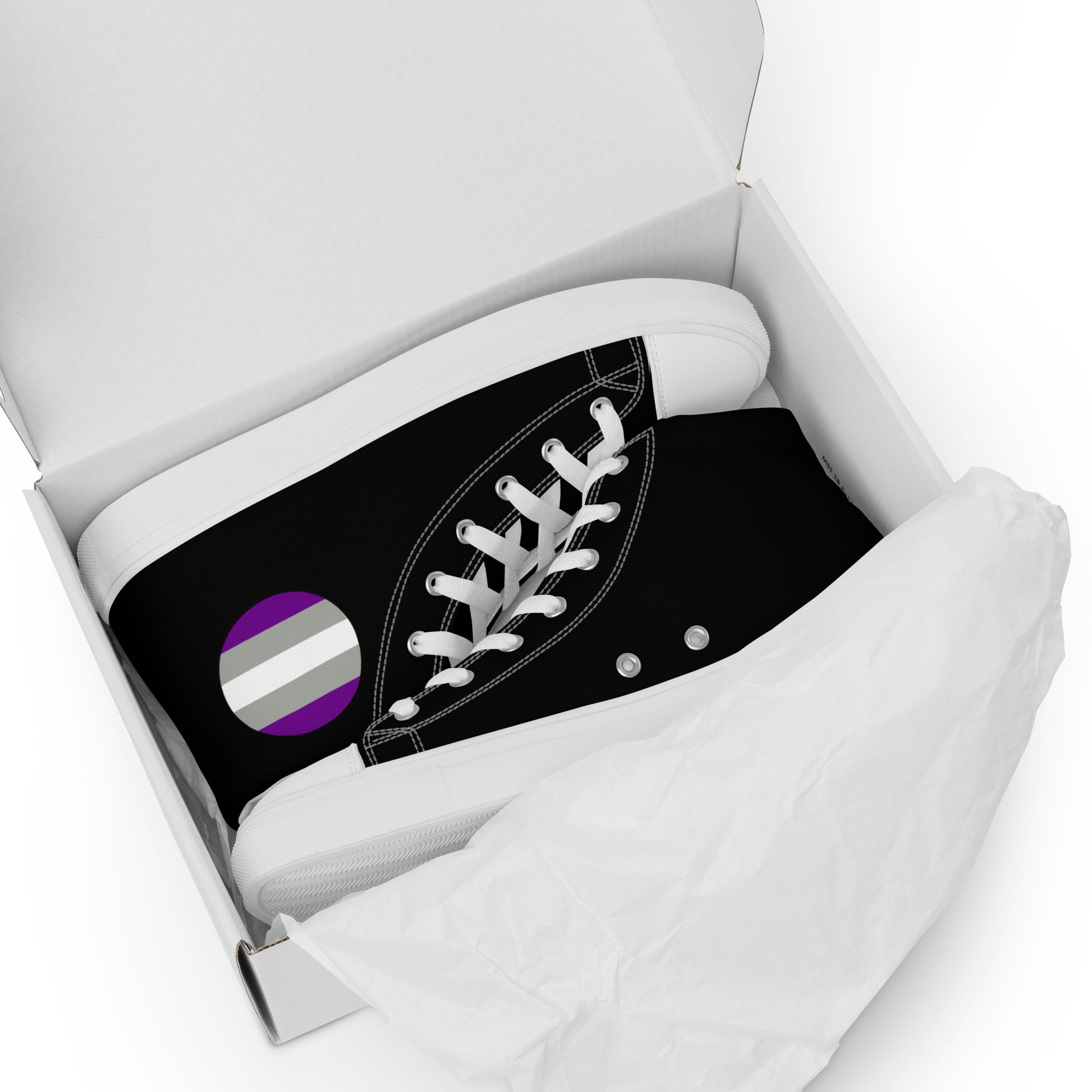 Greysexual Pride Women’s High Top Canvas Athletic Shoes womens-high-top-canvas-shoes-white-front-657f932859970