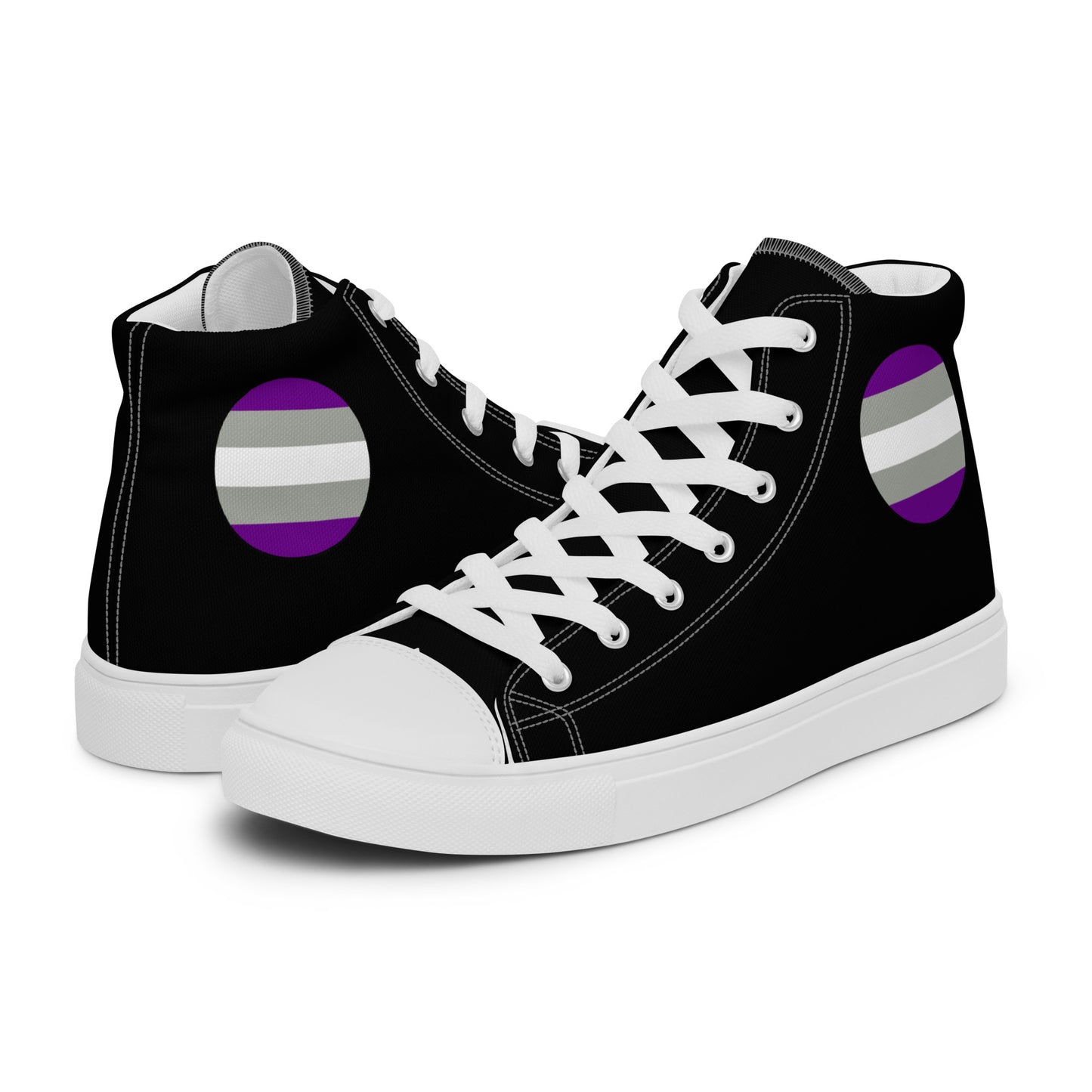 Greysexual Pride Women’s High Top Canvas Athletic Shoes White Greysexual womens-high-top-canvas-shoes-white-left-657f93285a24e