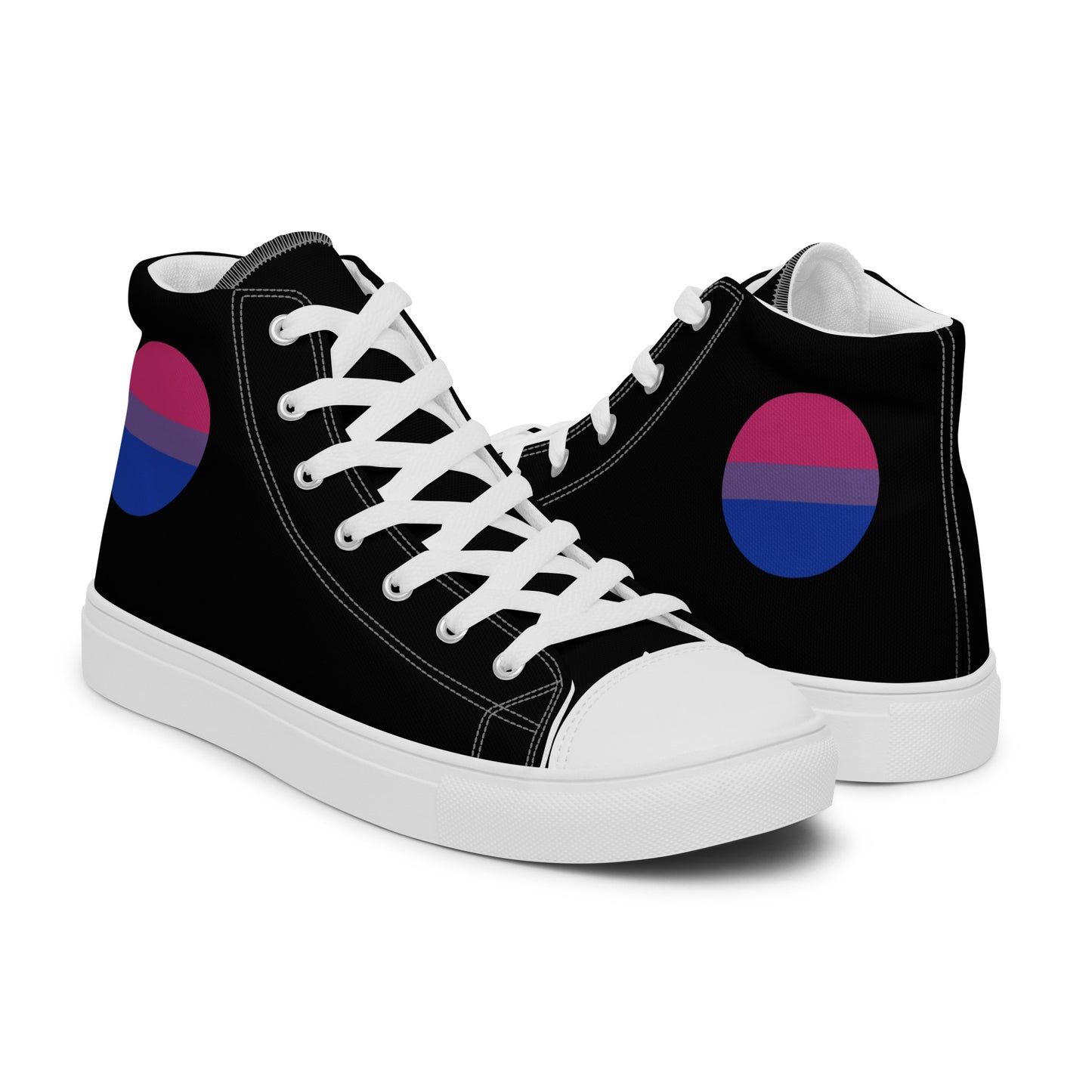 Bisexual Bi Women’s High Top Canvas Athletic Shoes womens-high-top-canvas-shoes-white-right-657f8f662c193