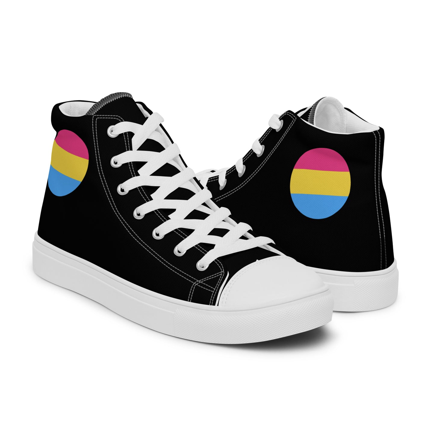 Pansexual Pan Pride Women’s High Top Canvas Athletic Shoes womens-high-top-canvas-shoes-white-right-657f9278cbcb3