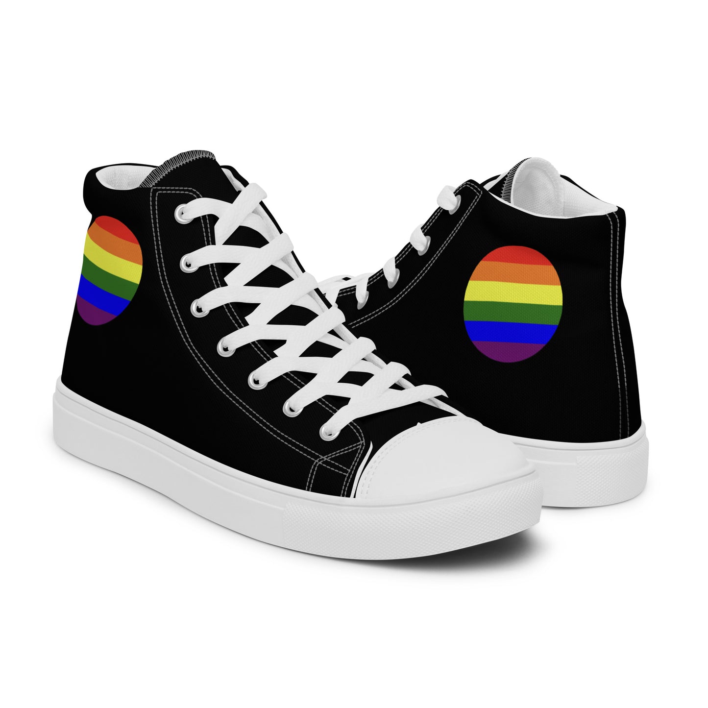 LGBTQ Pride Women’s High Top Canvas Athletic Shoes womens-high-top-canvas-shoes-white-right-657f93aa170f2