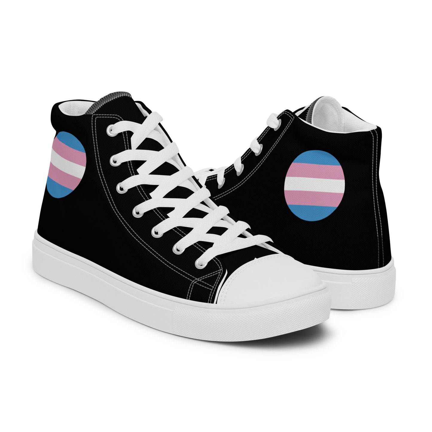 Transgender Trans Women’s High Top Canvas Athletic Shoes womens-high-top-canvas-shoes-white-right-657f944683dd7