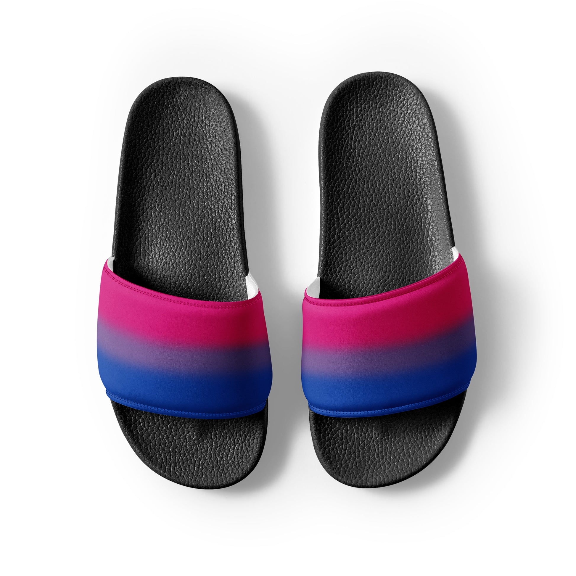 Bisexual Bi Pride Women's Slides in Ombre womens-slides-black-front-2-660191d1babb5