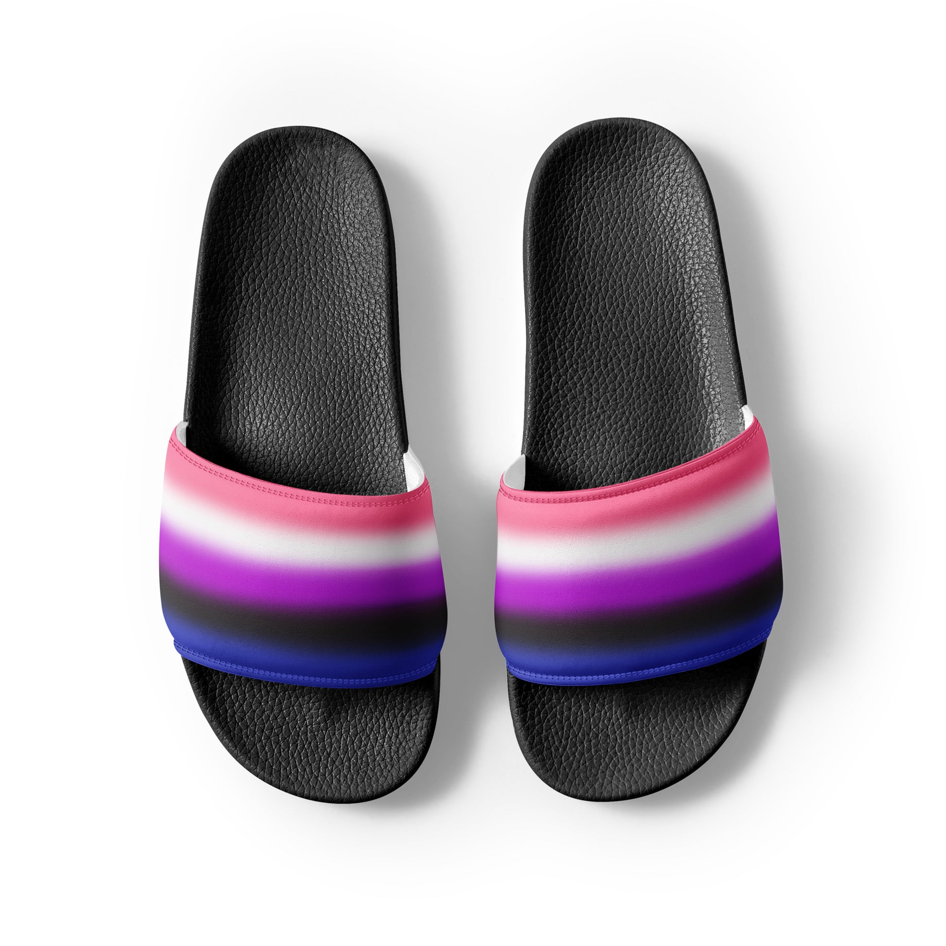 Genderfluid Pride Womens Slides Sandals womens-slides-black-front-2-660b56f75a1c6