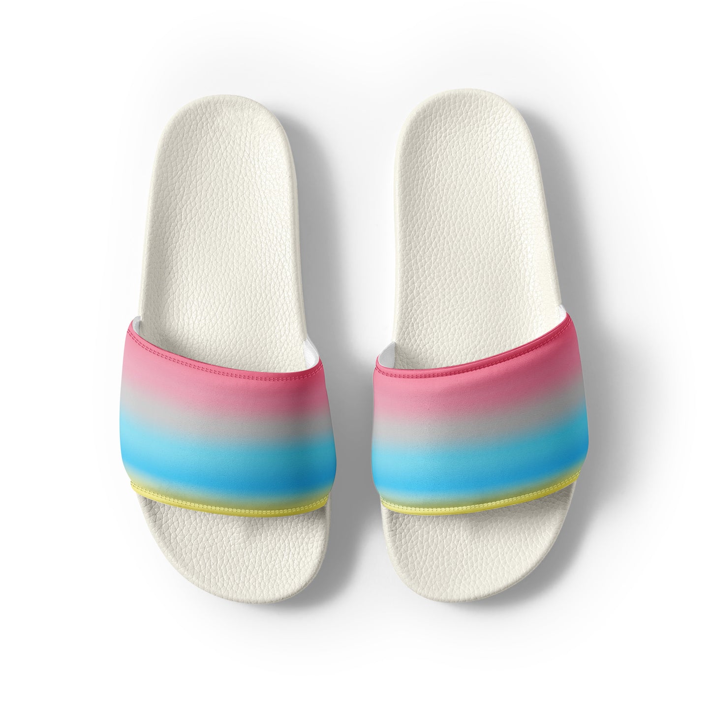 Genderflux Pride Womens Slides Sandals womens-slides-white-front-2-660b55a896d72