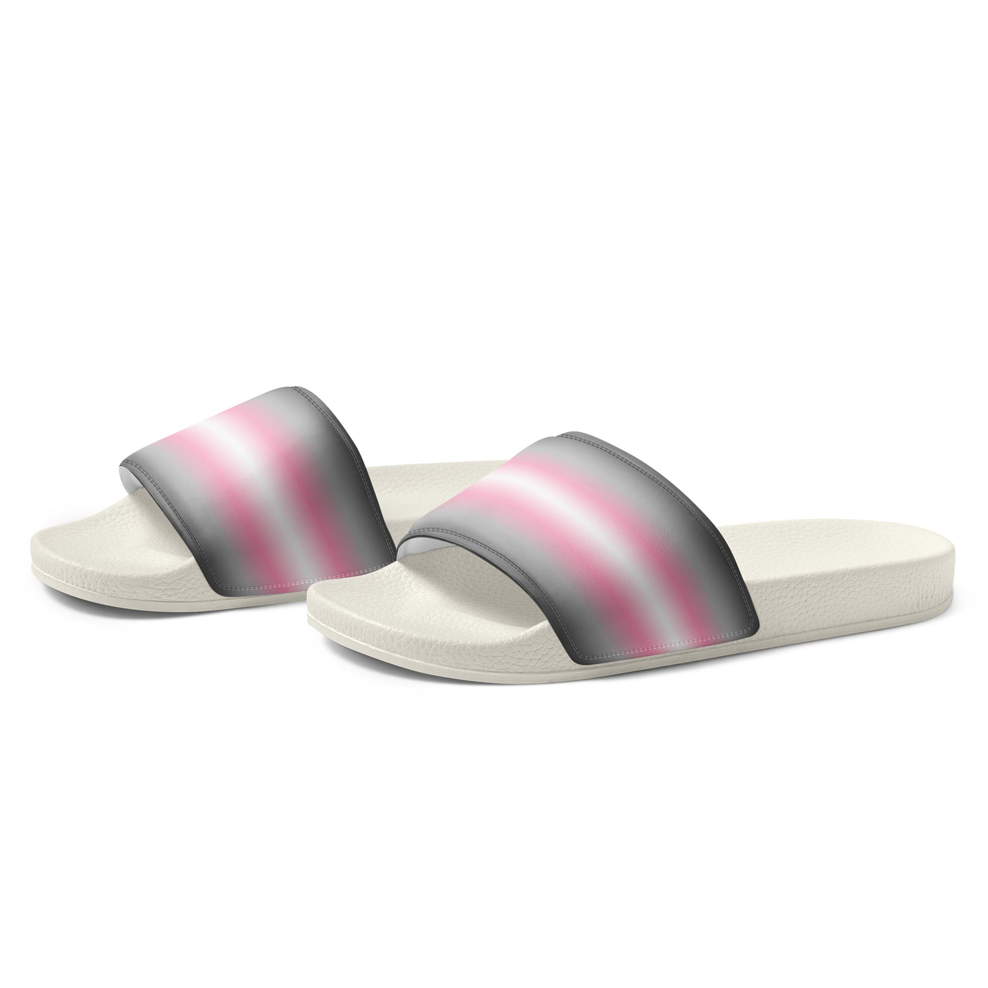 Demigirl Pride Womens Slides Sandals womens-slides-white-left-front-660b58243b79d