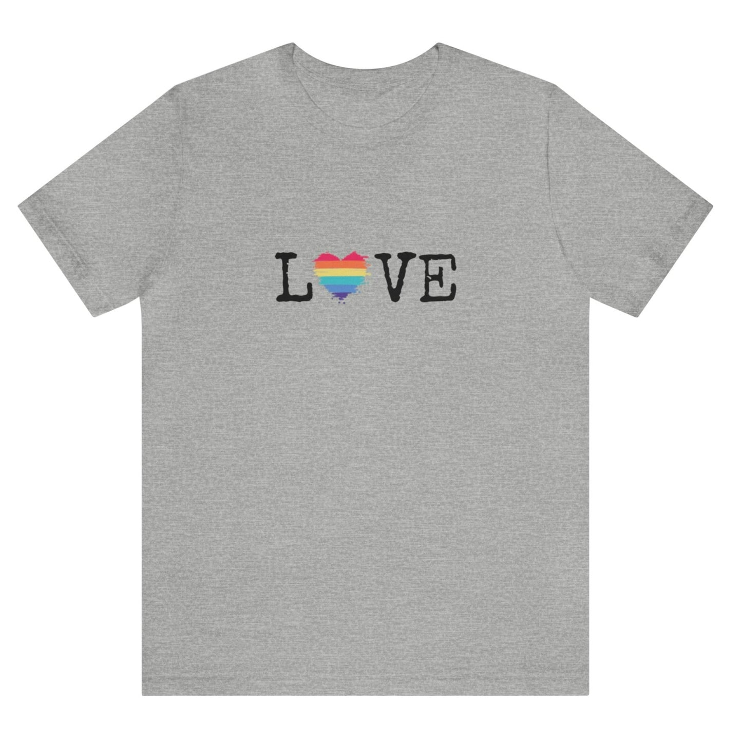 LGBTQ Pride T-Shirt - Pride Love Athletic Heather Pride 0439268f322758e396308c48604c5feb