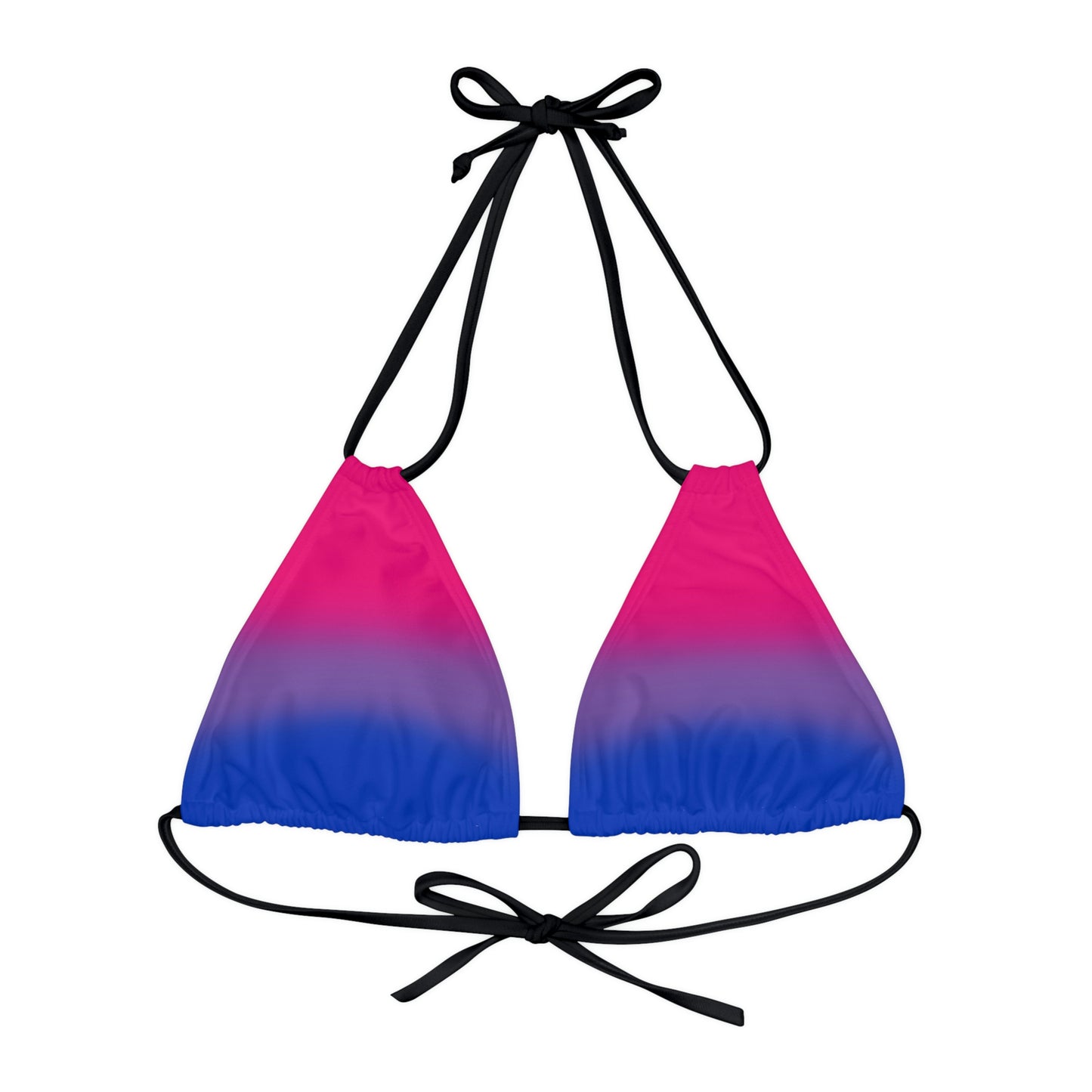 Bisexual Bi Pride String Bikini Top in Ombre Black Bisexual 51ca37d94774f4e642ae85a54cb0225b