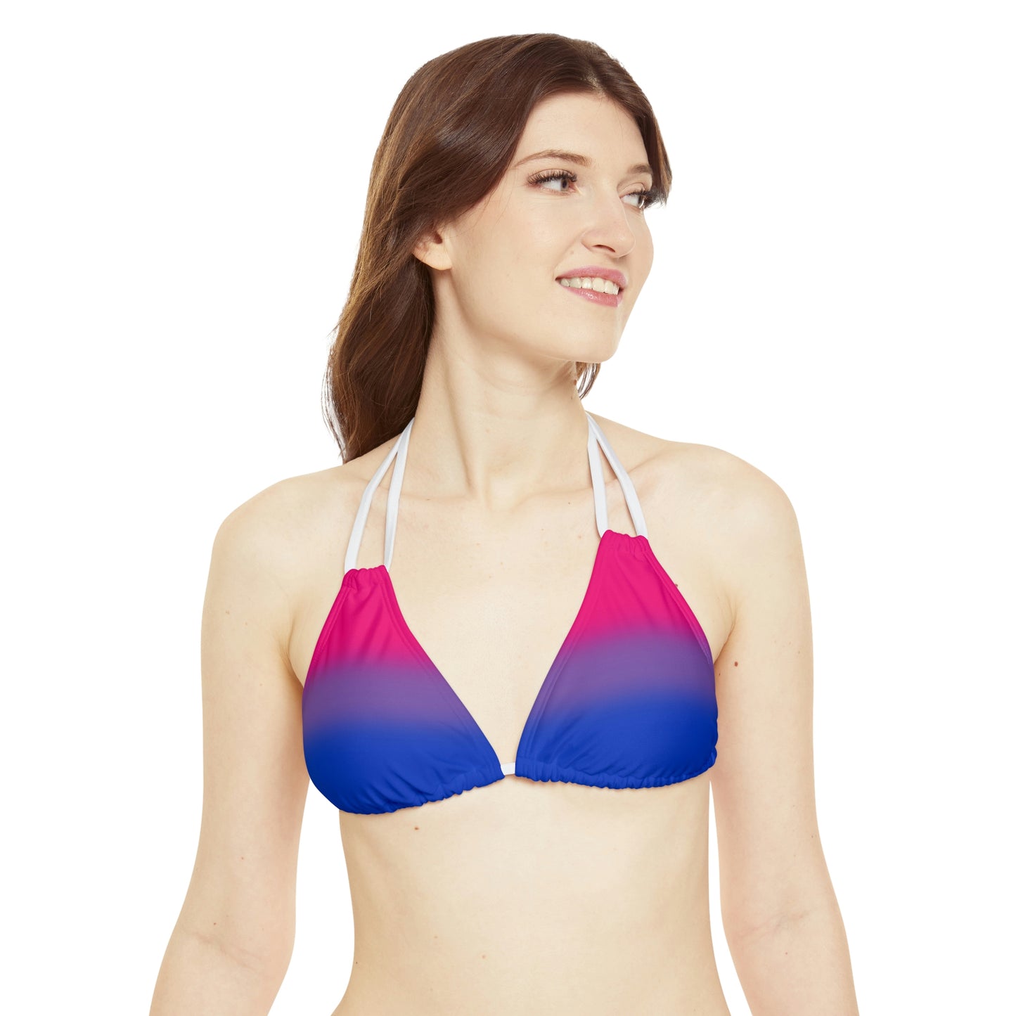 Bisexual Bi Pride String Bikini Top in Ombre 51f8d187db8c237da179d6955cdff8a4