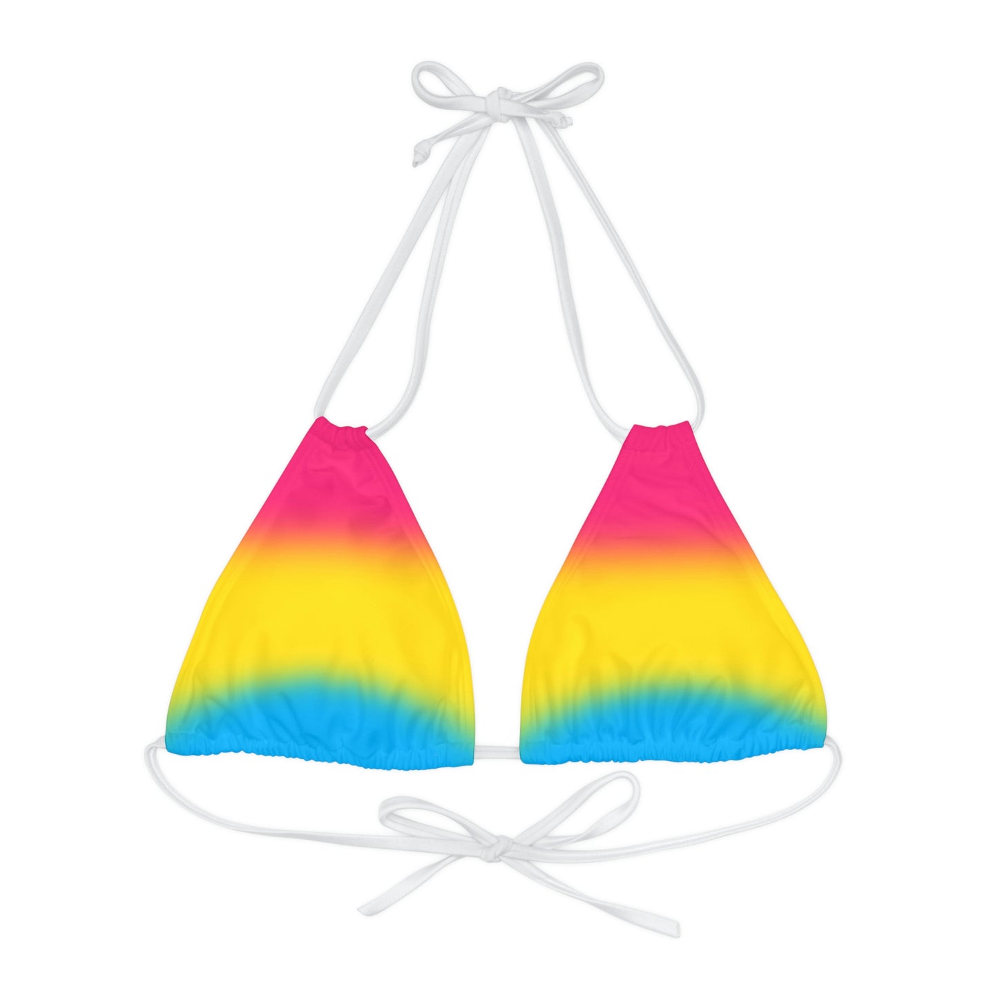 Pansexual Pan Pride Bikini Top - Ombre White Pansexual 5293b0bc304706a235d3f75d630c2cb9