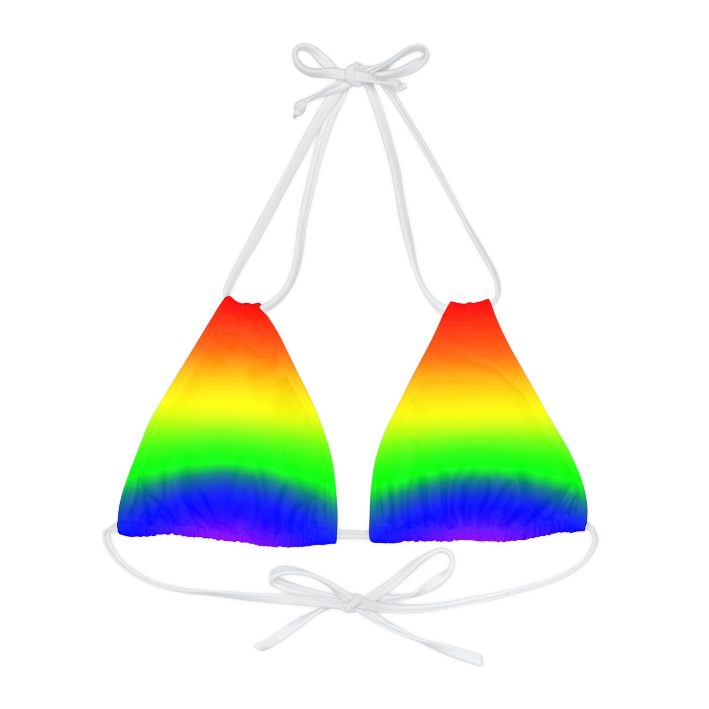 LGBTQ Pride Bikini Top Swimsuit - Ombre White 5ac1317a71aee3ecaab9bfbde512bd05