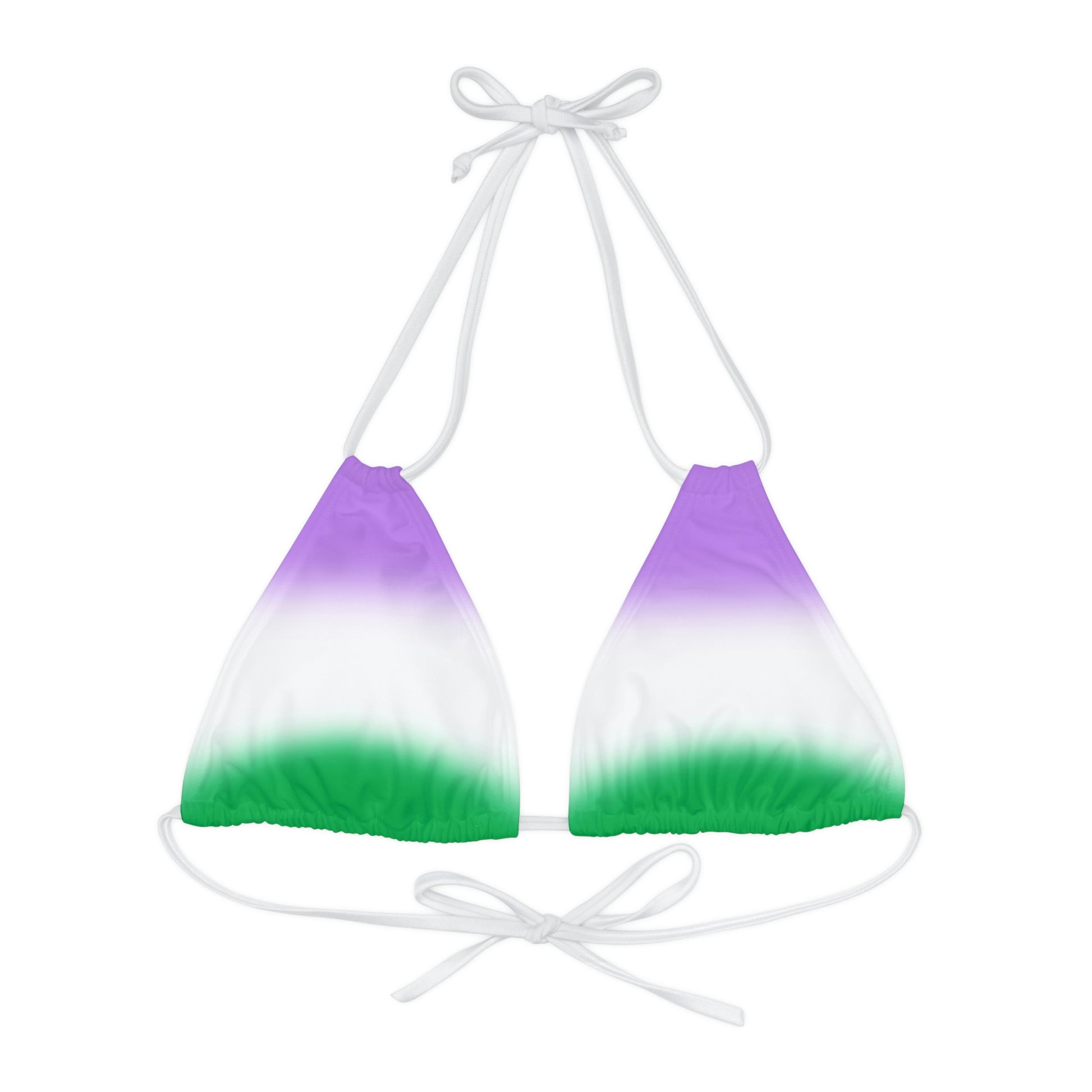 Genderqueer Pride Swimsuit Bikini Top - Ombre White Genderqueer 612026ab3f48fdc63d71fe7196c878fc