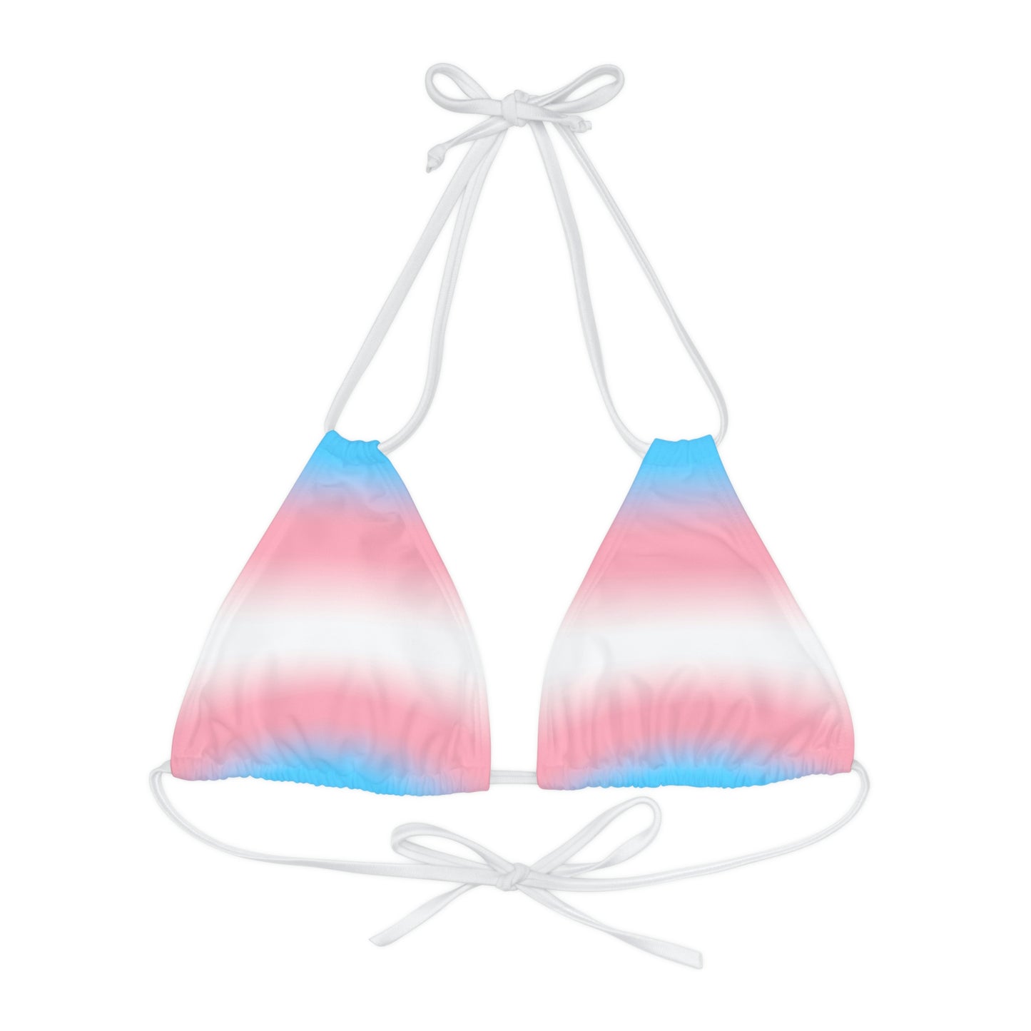 Transgender Trans Pride Bikini Top - Ombre White Transgender 628c63a422c0681b20af3a70dd3d291a