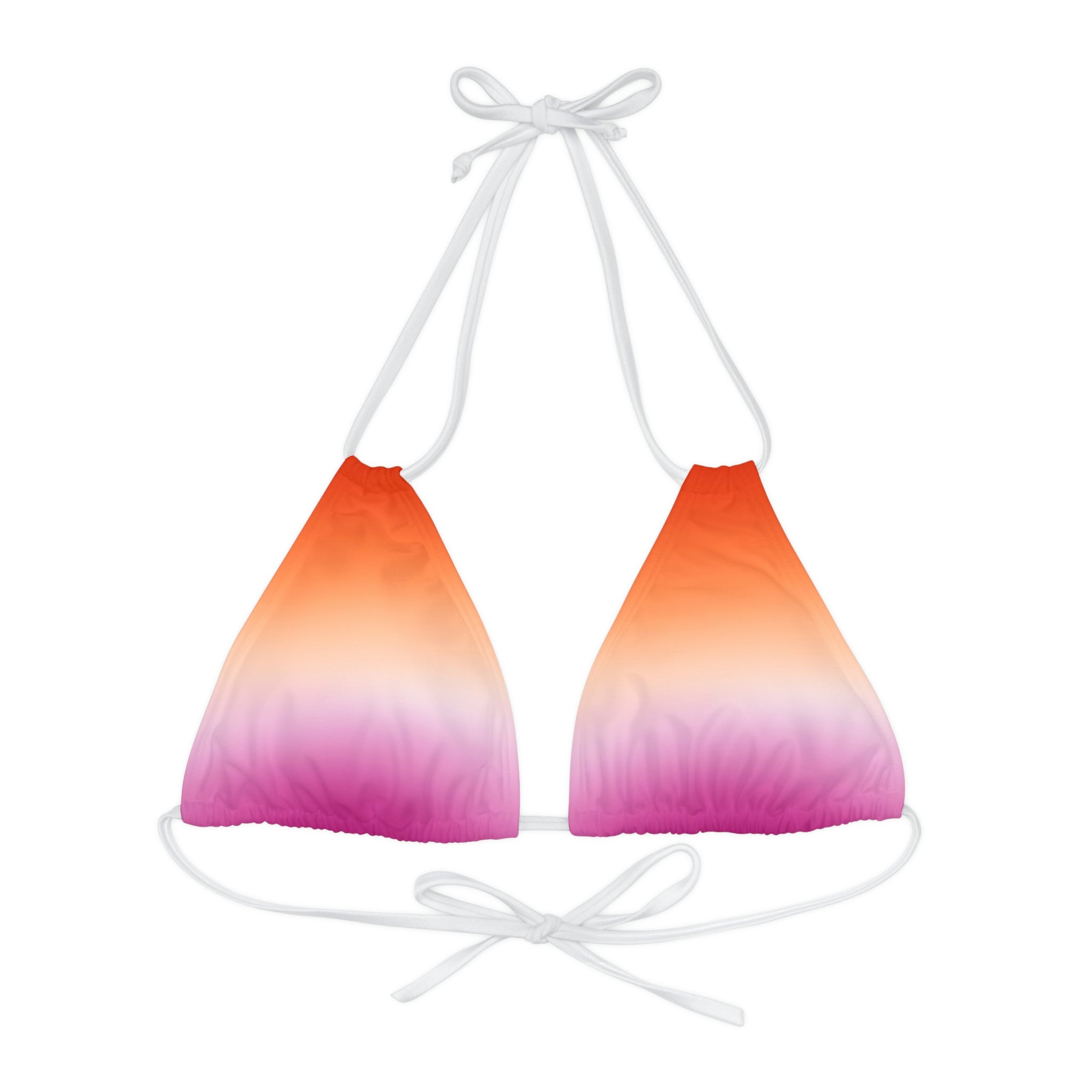 Lesbian Pride Bikini Swimsuit Top Ombre