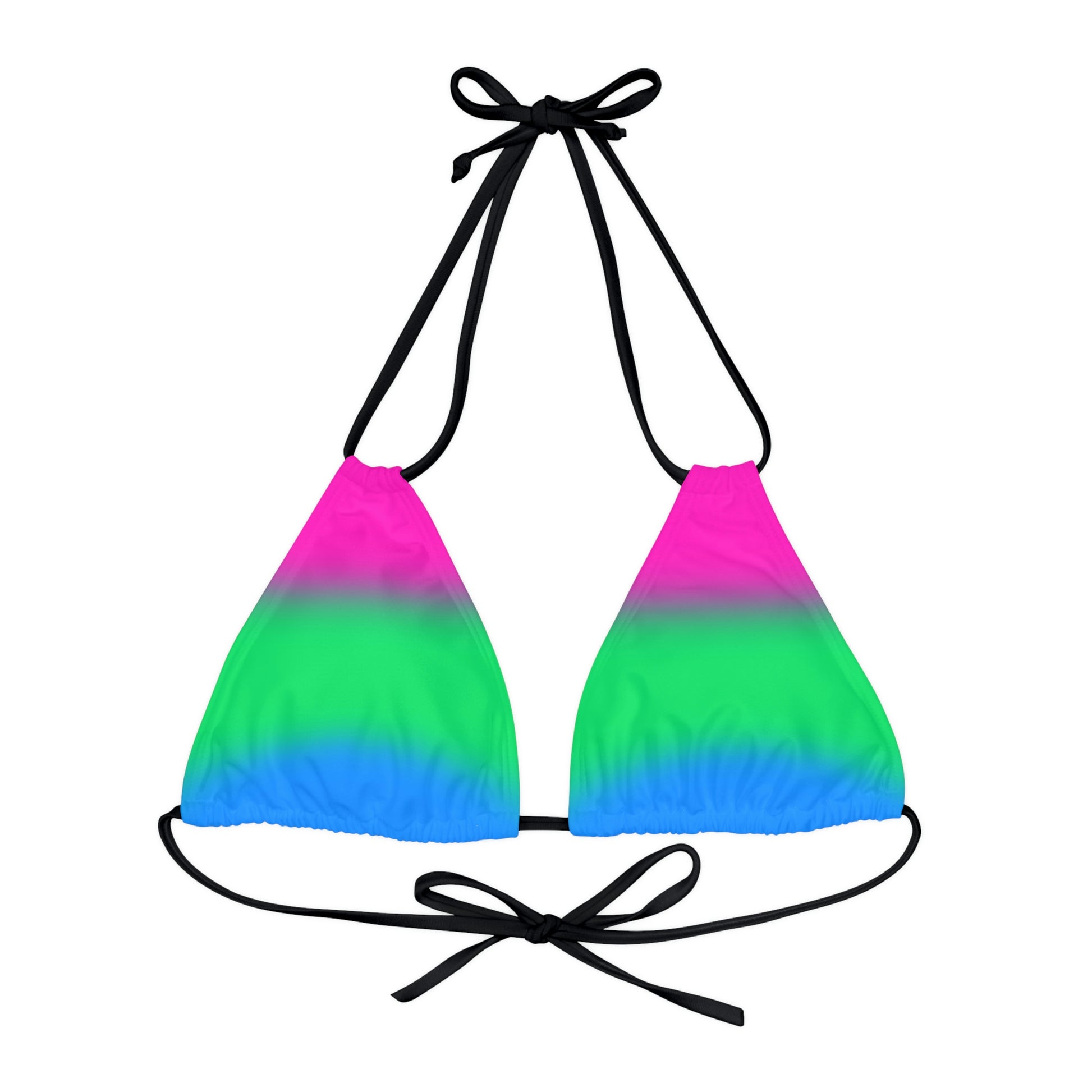 Polysexual Poly Pride Bikini Top - Ombre Black Polysexual 802761f0270c157c6b2e0b7b60987300