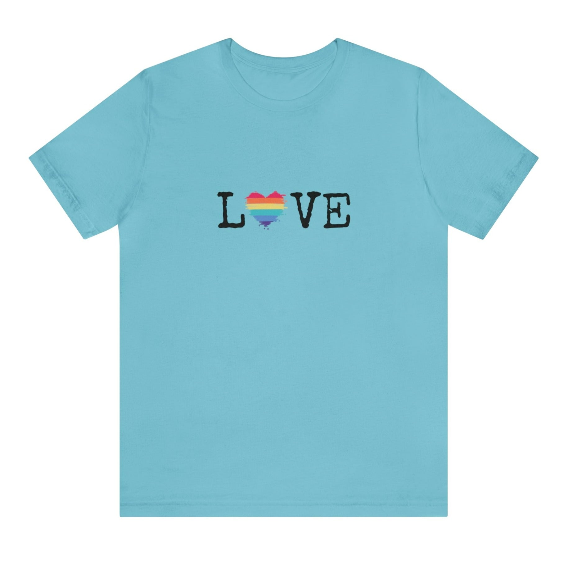 LGBTQ Pride T-Shirt - Pride Love Turquoise Pride 87c2e313dfa52985b9d791f5587a1cfc