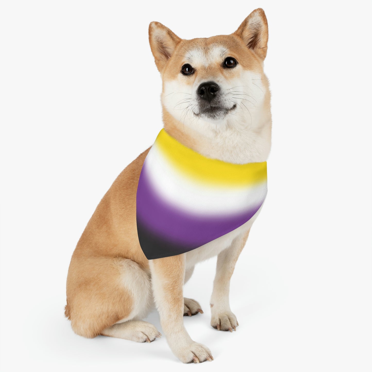 Nonbinary Enby Pride Pet Bandana with Collar 8fda15d7eca8e9dbbc95e5804e3c415e