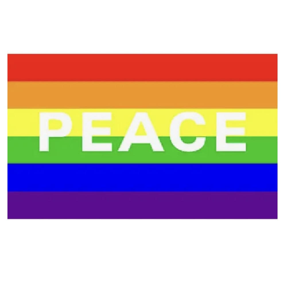 LGBTQ Pride Flag 3x5 - Peace Pride 3x5 RainbowPeaceFlag3x5