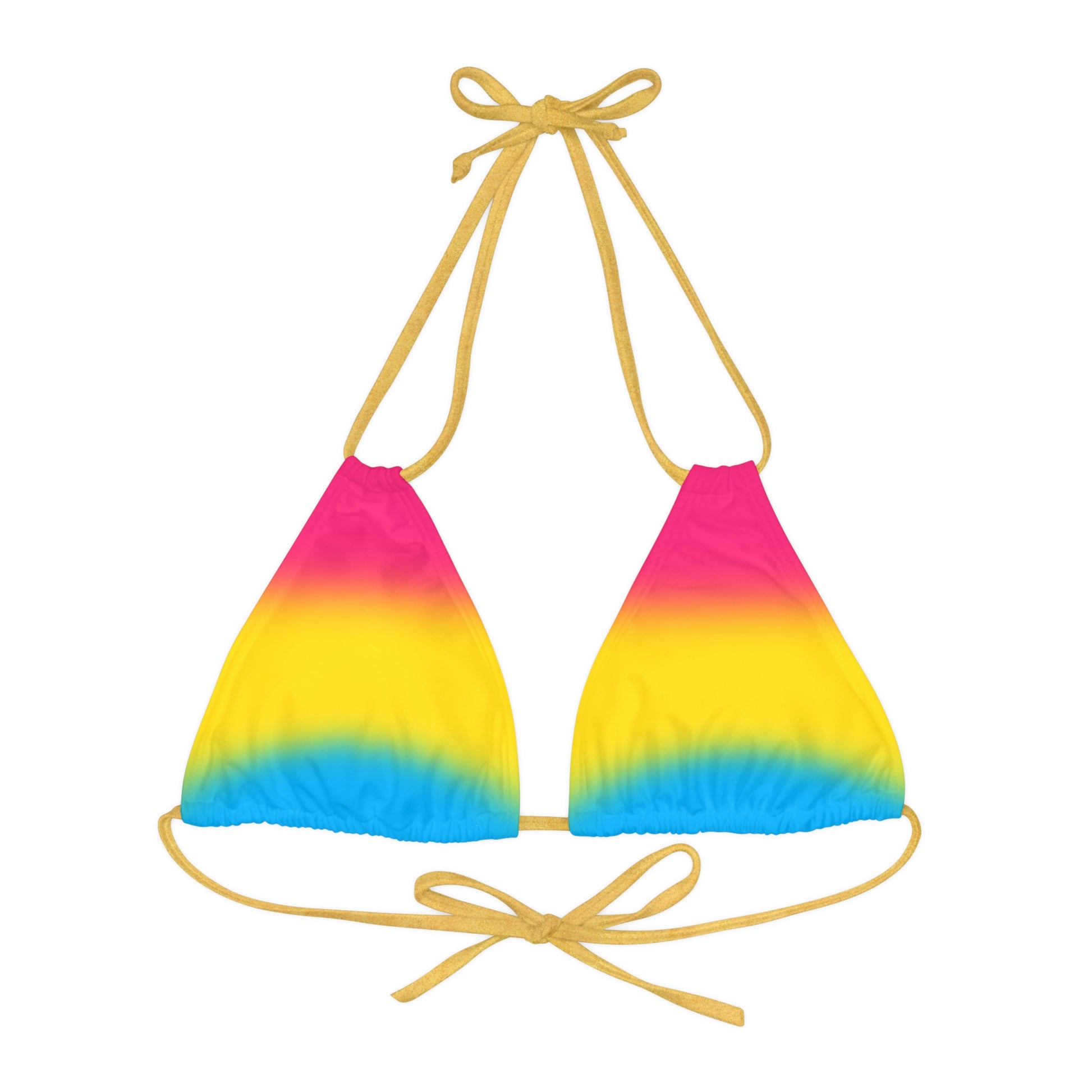 Pansexual Pan Pride Bikini Top - Ombre Gold Pansexual abca08bcffa3cf7826e267ebcfdd4751