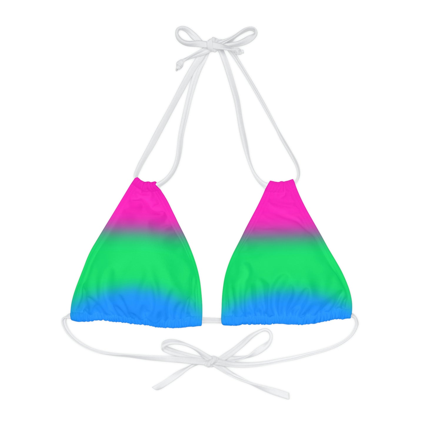 Polysexual Poly Pride Bikini Top - Ombre White Polysexual ad7634d90803f9c53618ad71088b32d3