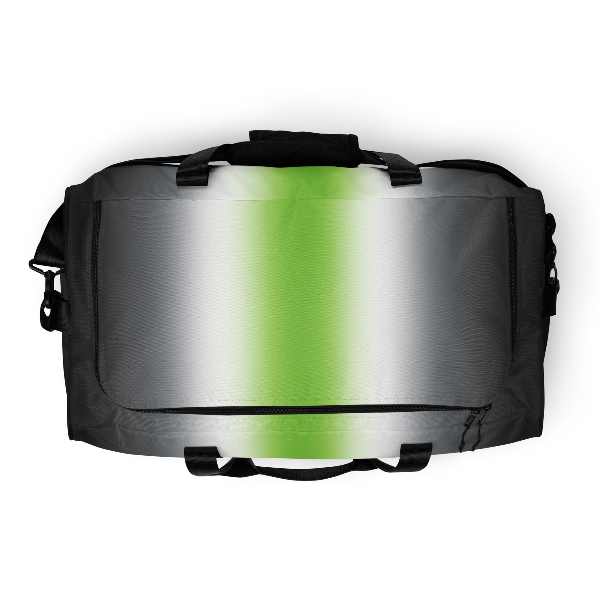 Agender Pride Duffel Bag in Ombre agender-pride-weekender-duffel-bag-in-ombre-top Duffle Bags
