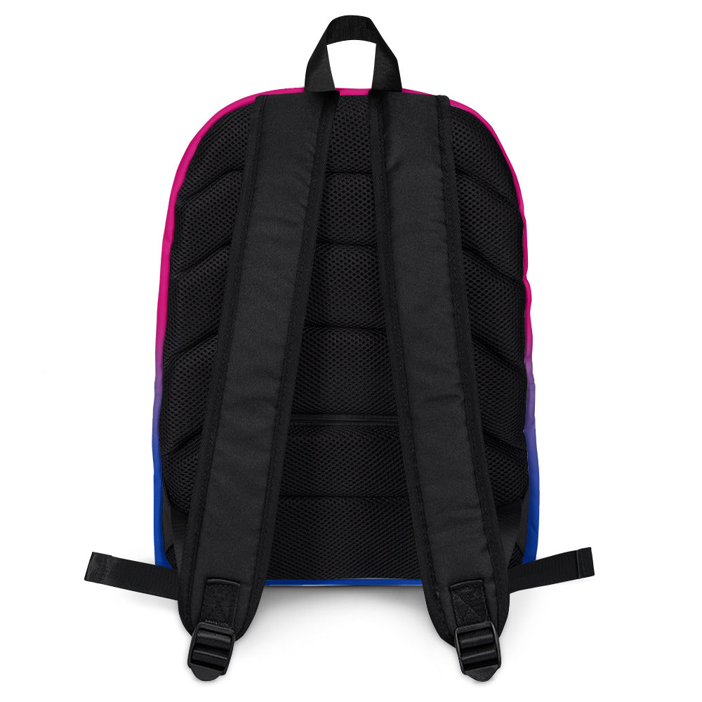 Bisexual Bi Pride Backpack in Ombre all-over-print-backpack-white-back-64284ec0a10c6