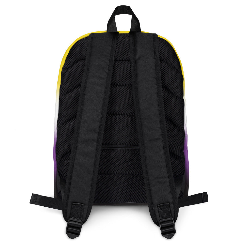 Nonbinary Enby Pride Backpack in Ombre all-over-print-backpack-white-back-642a02139fe36