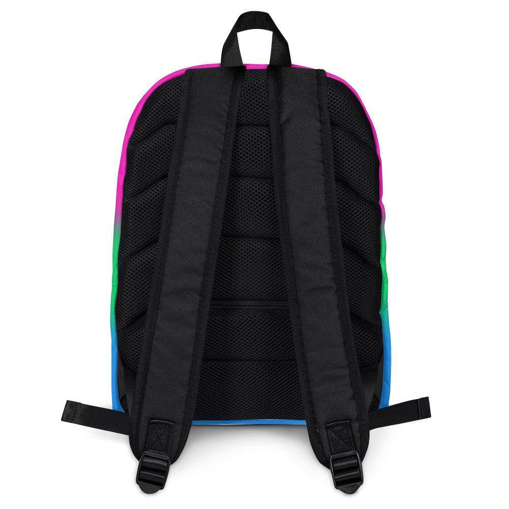 Polysexual Poly Pride Backpack - Ombre all-over-print-backpack-white-back-642a10ffdd374