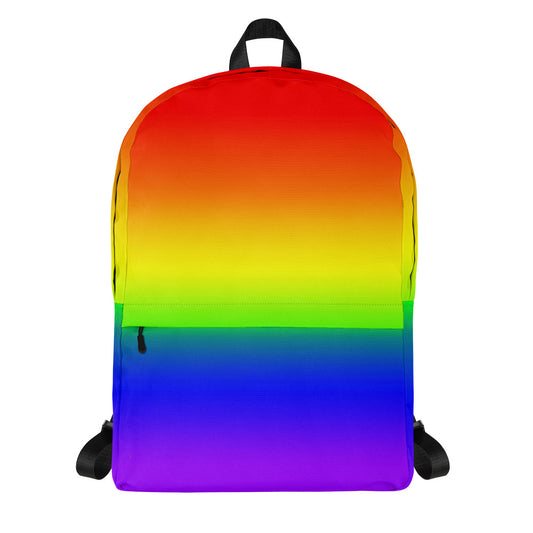 LGBTQ Pride Backpack - Ombre Pride Multi all-over-print-backpack-white-front-6421f6c3b8c2c