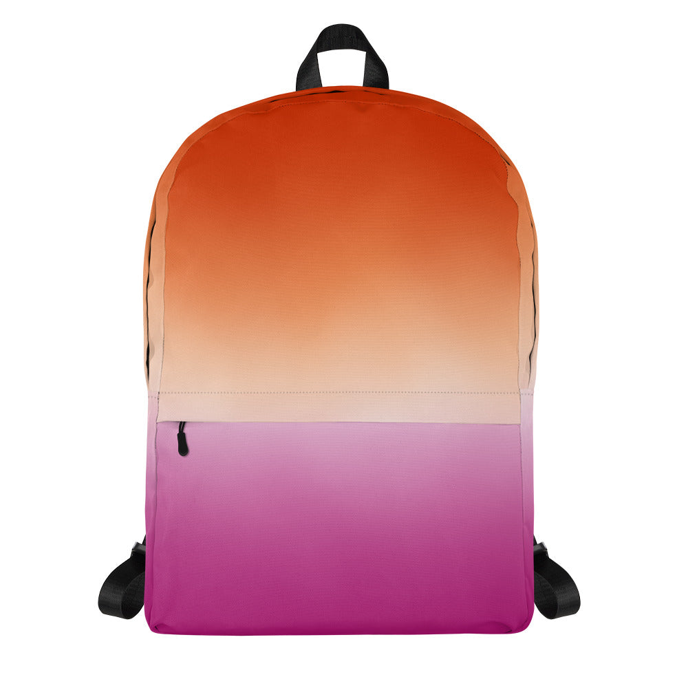 Lesbian Pride Backpack - Ombre Multi Lesbian all-over-print-backpack-white-front-642843f99a3fc