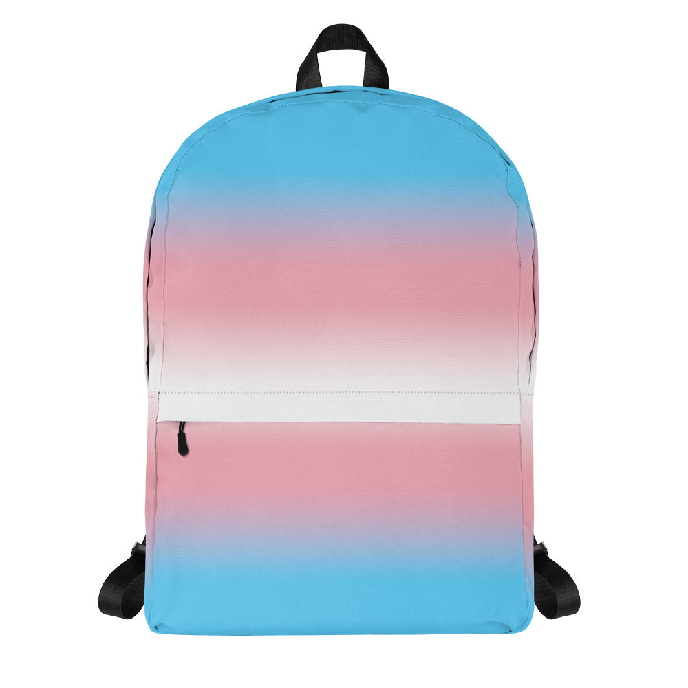 Transgender Trans Pride Backpack - Ombre Multi Transgender all-over-print-backpack-white-front-64284a1923277