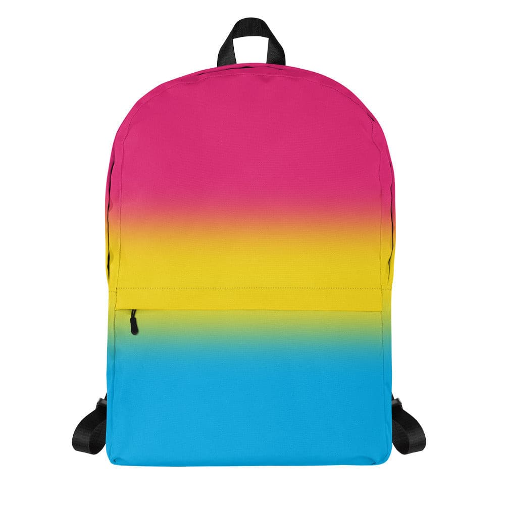 Pansexual Pan Pride Backpack - Ombre Multi Pansexual all-over-print-backpack-white-front-642a0e009f93b