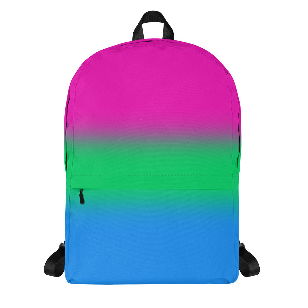 Polysexual Poly Pride Backpack - Ombre Multi Polysexual all-over-print-backpack-white-front-642a10ffdc424