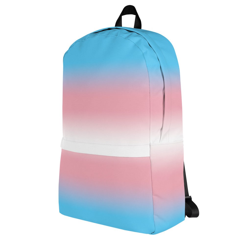 Transgender Trans Pride Backpack - Ombre all-over-print-backpack-white-left-64284a1926447