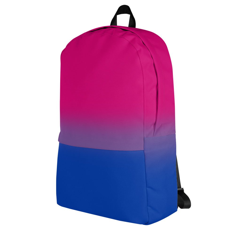 Bisexual Bi Pride Backpack in Ombre all-over-print-backpack-white-left-64284ec0a119c