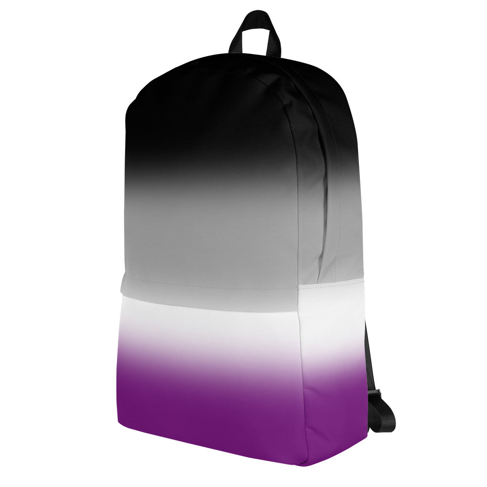 Asexual Ace Pride Backpack in Ombre all-over-print-backpack-white-left-6429fabc63764