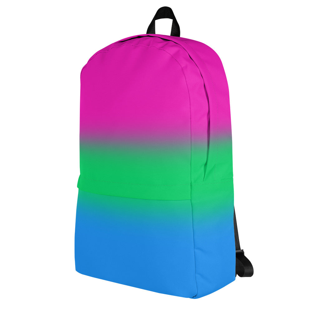 Polysexual Poly Pride Backpack - Ombre all-over-print-backpack-white-left-642a10ffdd442