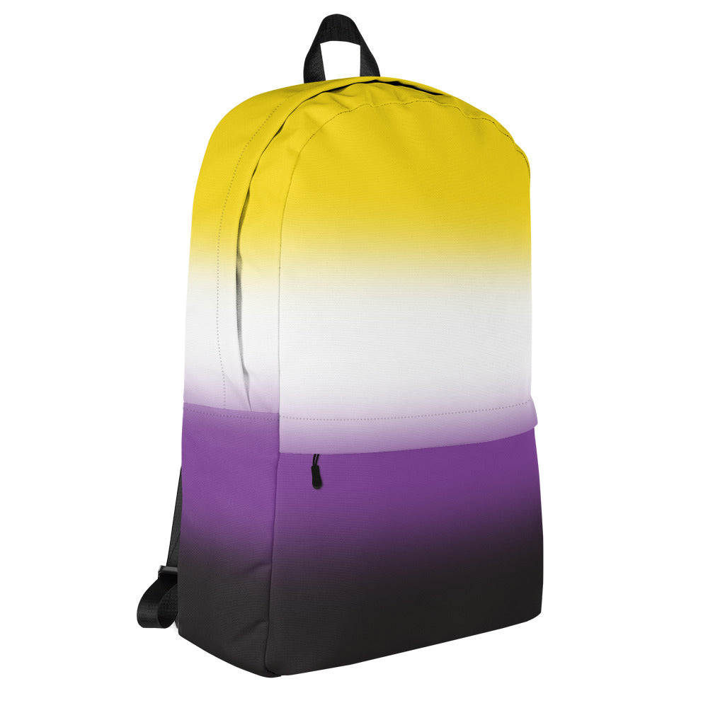 Nonbinary Enby Pride Backpack in Ombre all-over-print-backpack-white-right-642a02139ff3e