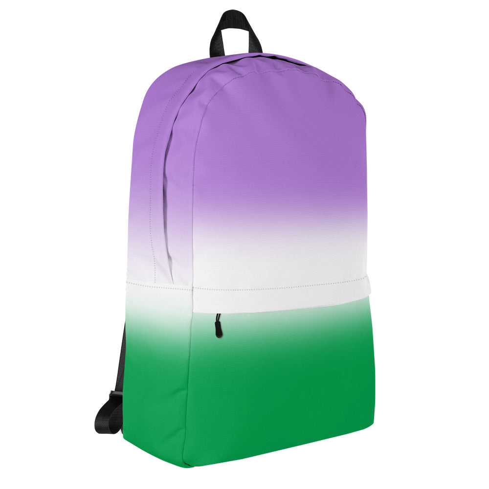 Genderqueer Pride Backpack - Ombre all-over-print-backpack-white-right-642a09d4a552f